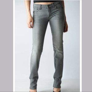 7 FOR ALL MANKIND Y2K low rise STRAIGHT Leg jeans - washed grey